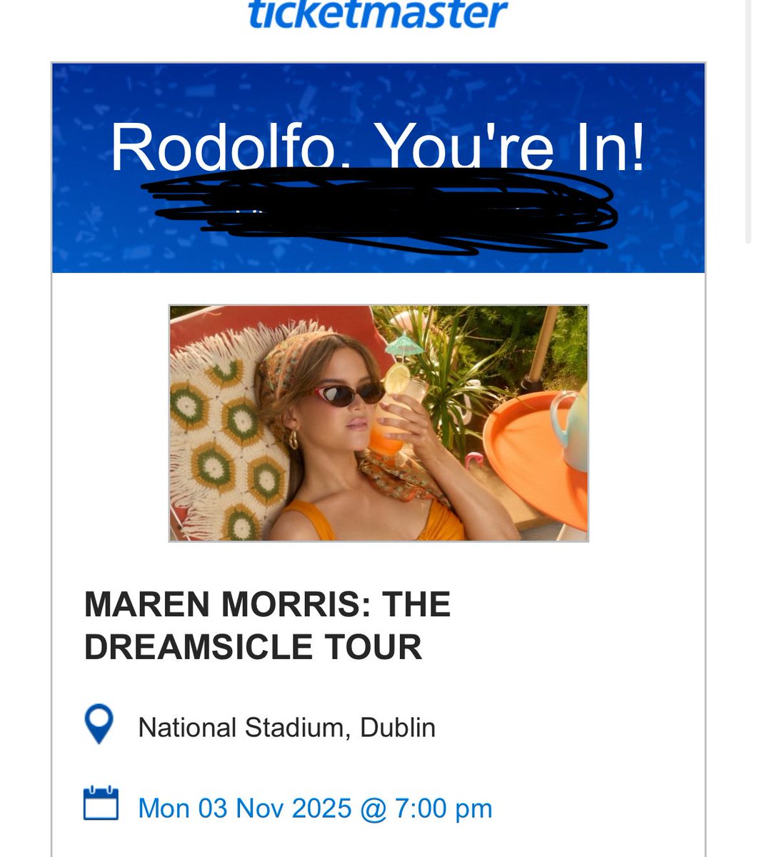 Rbaldassi's tweet photo. See you in Dublin @MarenMorris https://t.co/fJsjR4CSwS