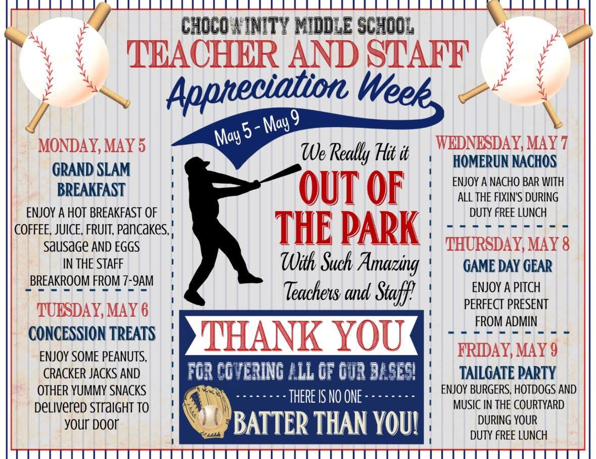 We can’t wait to celebrate our deserving teachers all week next week!! 
Please join us in expressing a heartfelt thanks to our amazing 
💛💙𝕋𝕖𝕒𝕔𝕙𝕖𝕣 𝕋𝕣𝕚𝕓𝕖💙💛