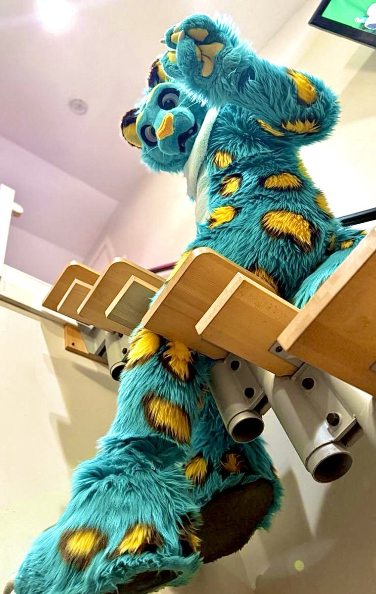 The best seat in the house are stairs… who knew! 

📸:<a href="/TheWolfderg/">Gala</a> 
#FursuitFriday