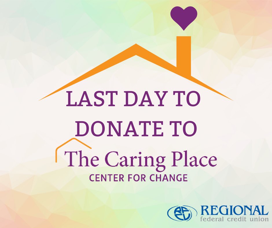 REGIONALFCU's tweet image. TODAY IS THE LAST DAY! REGIONAL is still accepting donations for The Caring Place. You can help women in our community! Donate at any of our branches or online until May 9th

DONATE HERE: paypal.com/paypalme/BUSDo…

#REGIONALCares #TheCaringPlace #SpringFundraiser