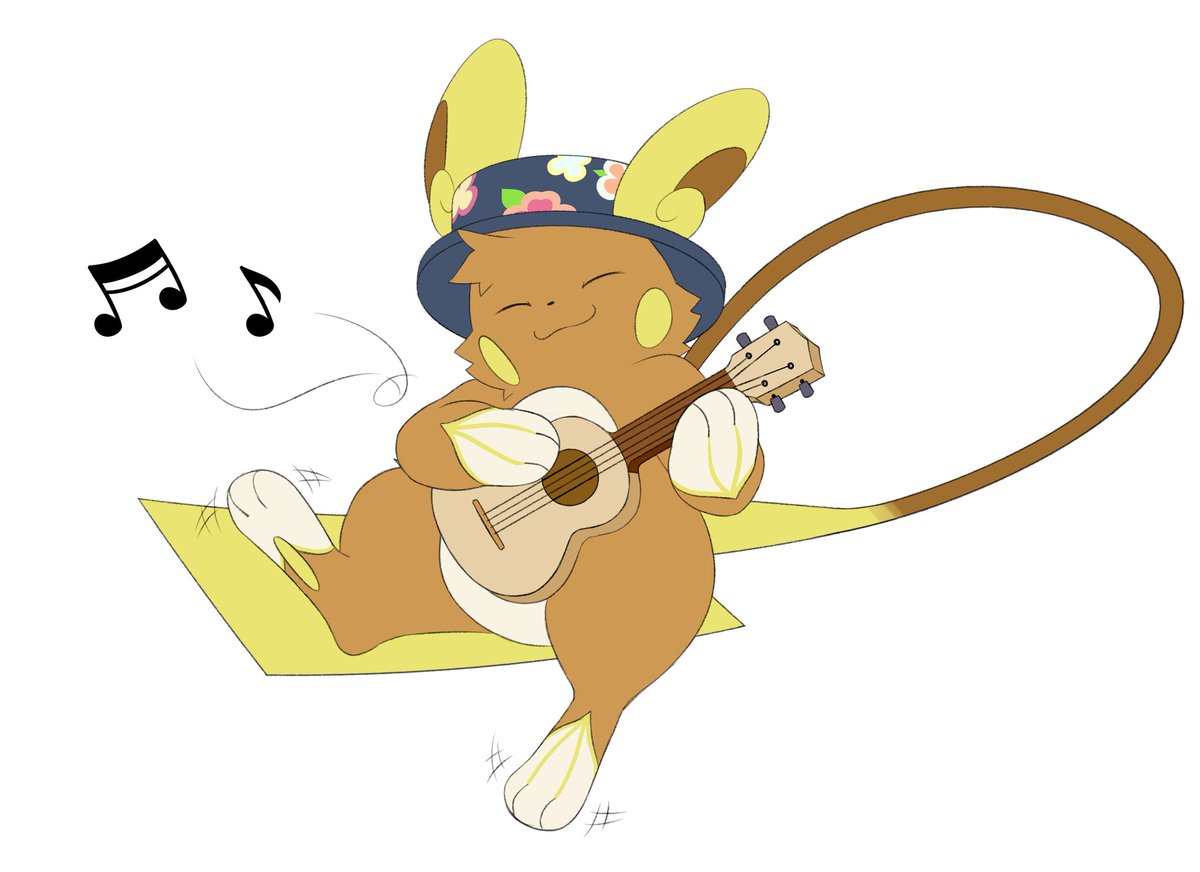 He plays a lil tune~ 🎶 

🎨: angel