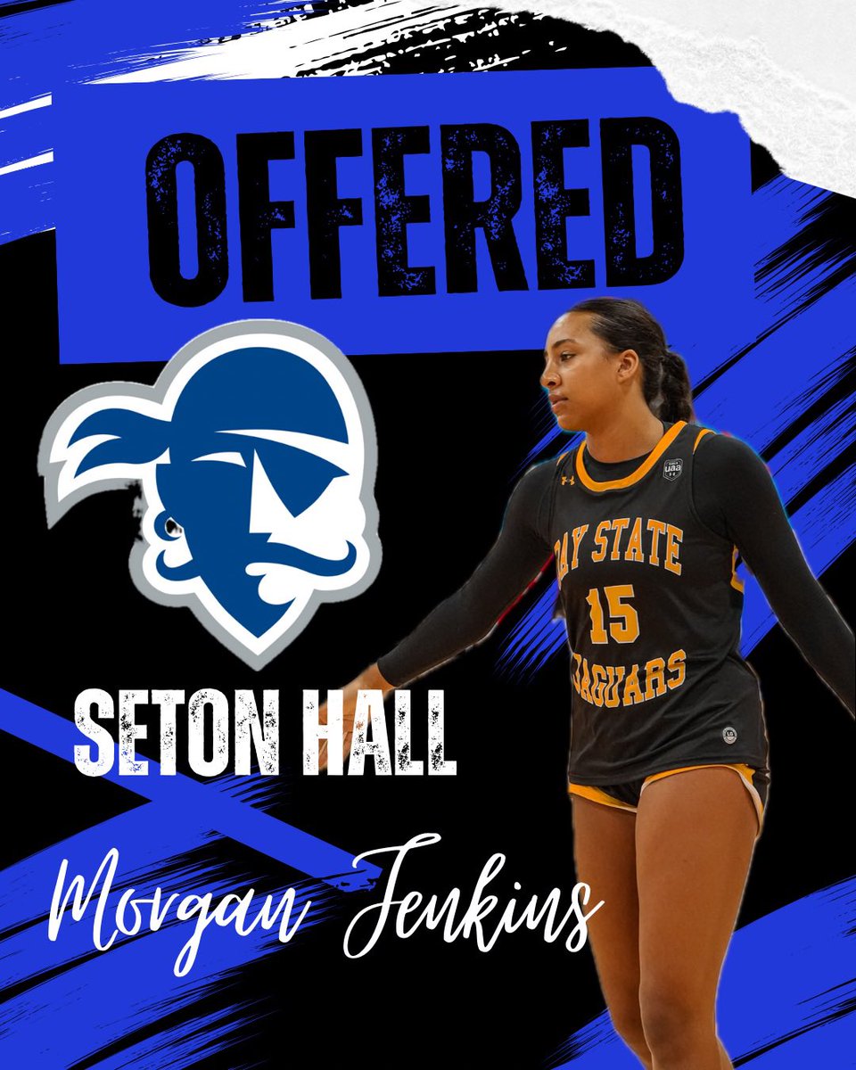 Bay State Jaguars (@baystatejags) on Twitter photo Congratulations to Bay State Jag 🐆 <a href="/morganjenkins07/">Morgan Jenkins</a> on receiving an offer from <a href="/SHUWBB/">Seton Hall Women’s Basketball</a> ‼️ Congratulations to Bay State Jag 🐆 <a href="/morganjenkins07/">Morgan Jenkins</a> on receiving an offer from <a href="/SHUWBB/">Seton Hall Women’s Basketball</a> ‼️