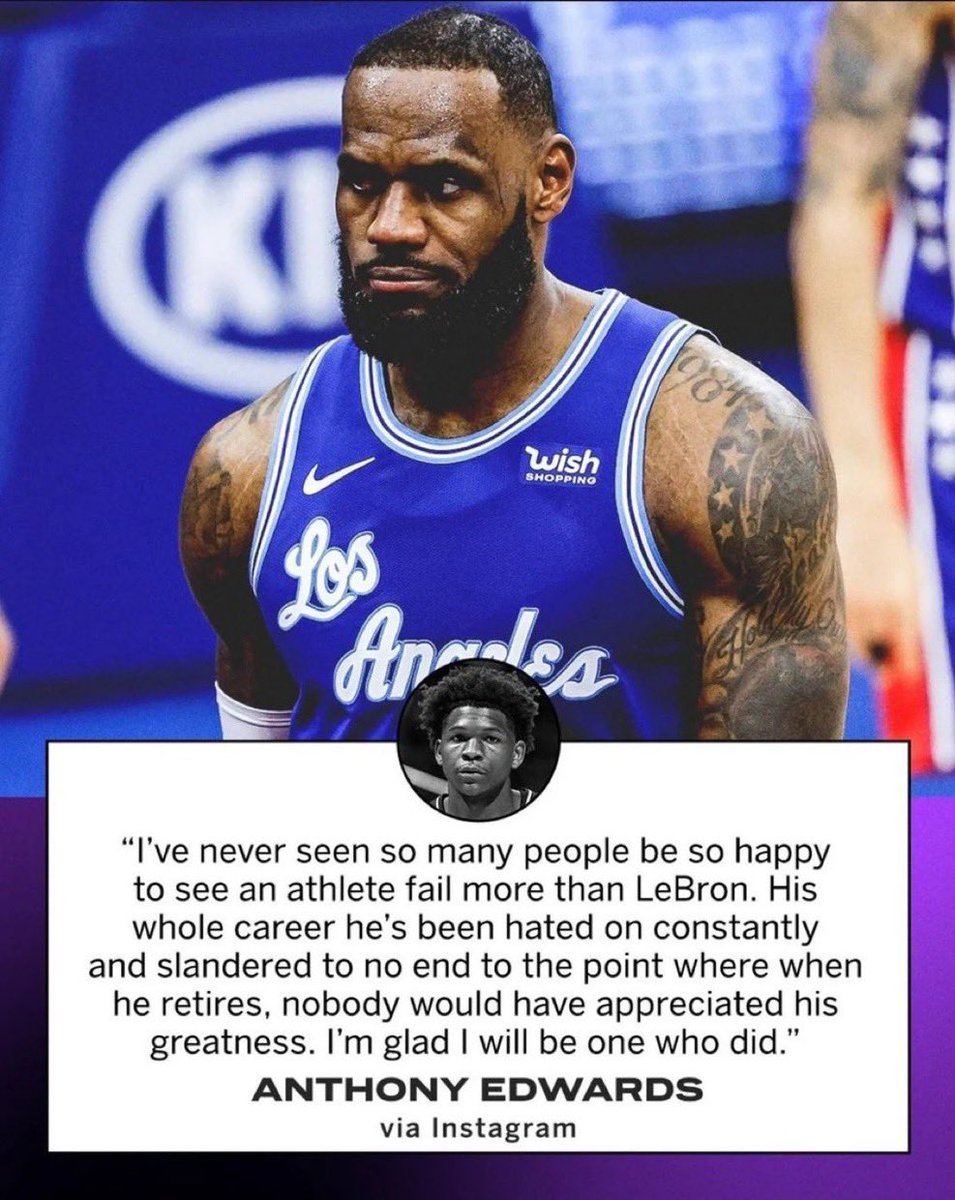 Anthony Edwards on LeBron 🙏