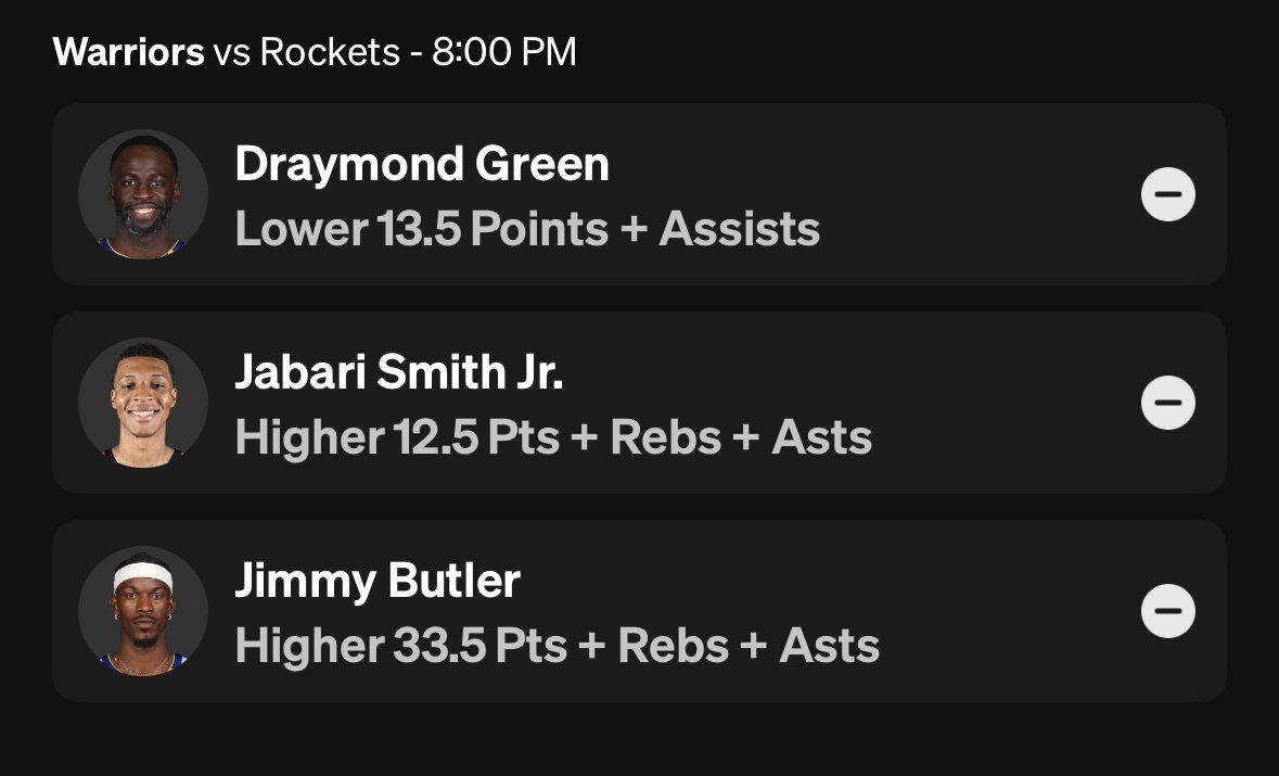 Warriors vs Rockets player props