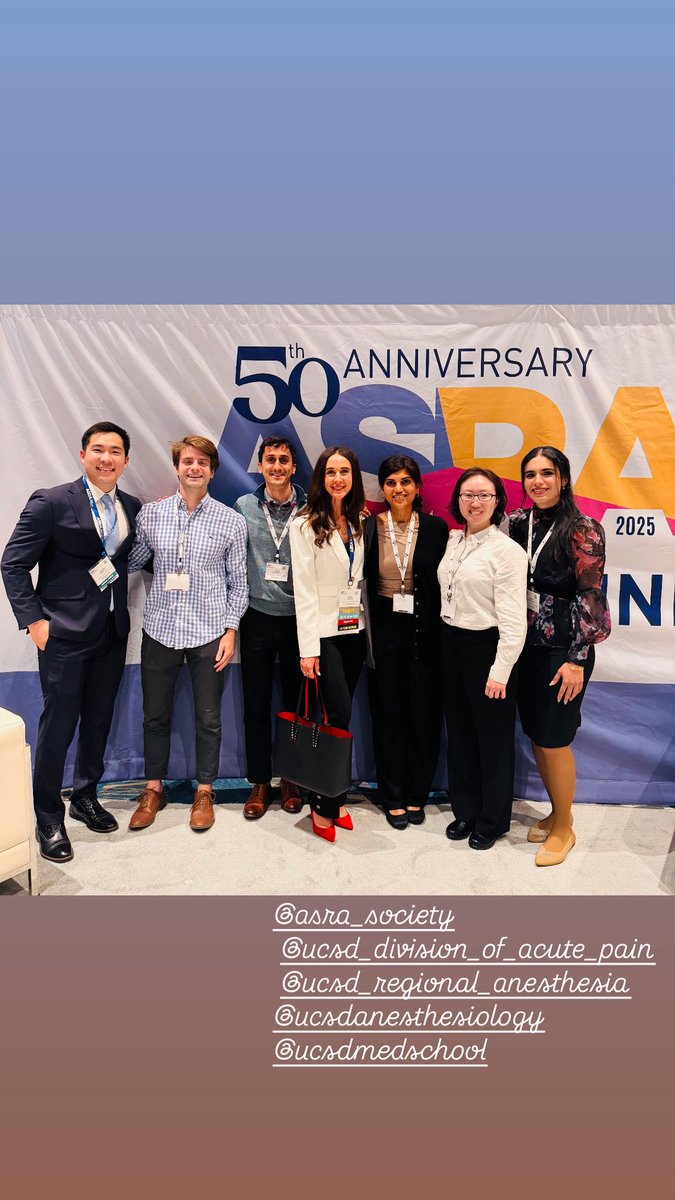 UCSD Department of Anesthesiology (@ucsdanes) on Twitter photo #ASRA50 #ASRASPRING25
Med student, resident, fellows and faculty representing amazing <a href="/UCSDHealth/">UC San Diego Health</a> work <a href="/ASRA_Society/">ASRA Pain Medicine</a> ๐คฉ
<a href="/UCSDMedSchool/">UC San Diego School of Medicine</a> #ASRA50 #ASRASPRING25
Med student, resident, fellows and faculty representing amazing <a href="/UCSDHealth/">UC San Diego Health</a> work <a href="/ASRA_Society/">ASRA Pain Medicine</a> ๐คฉ
<a href="/UCSDMedSchool/">UC San Diego School of Medicine</a>