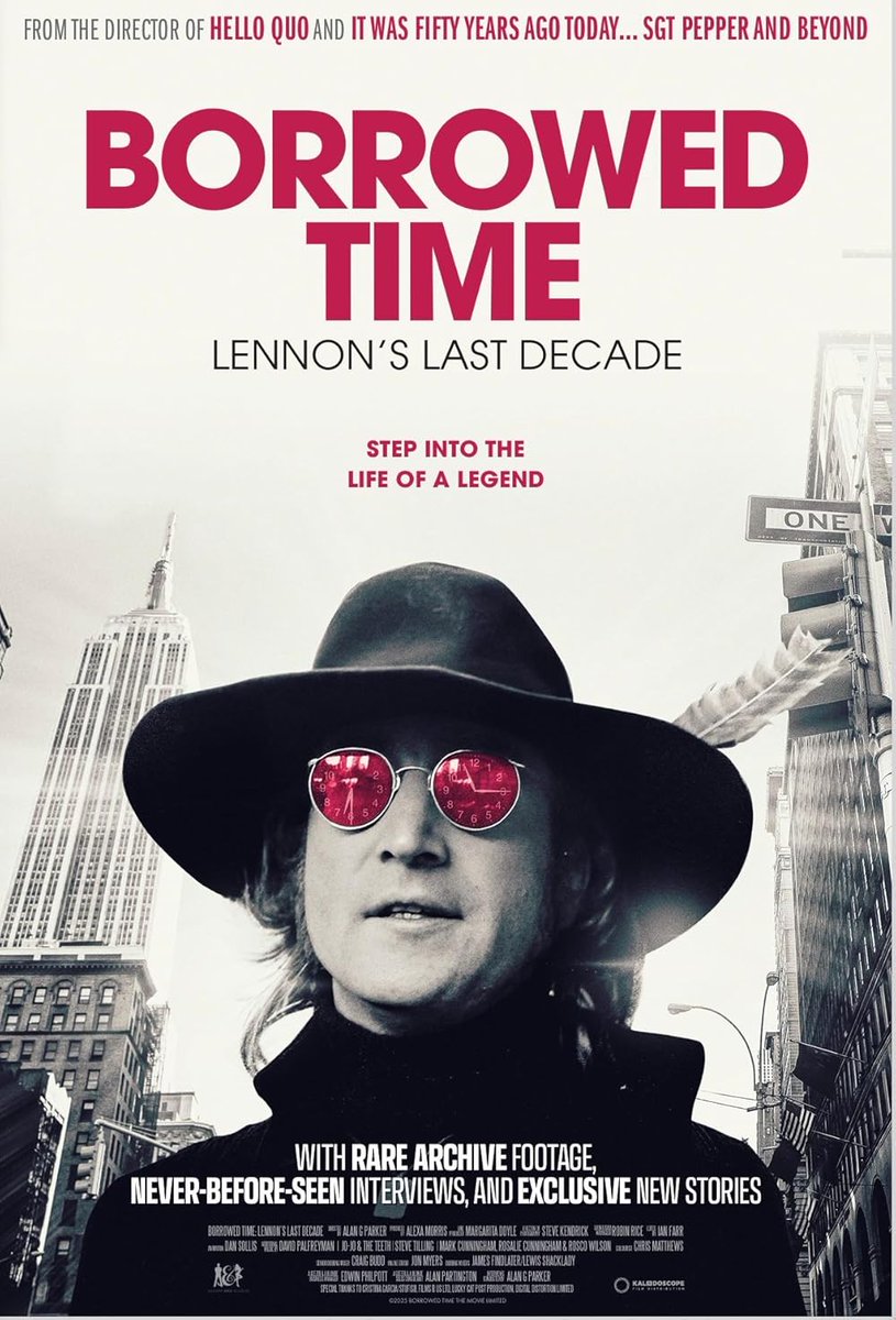 Borrowed Time: Lennon’s Last Decade showing today at 5pm!