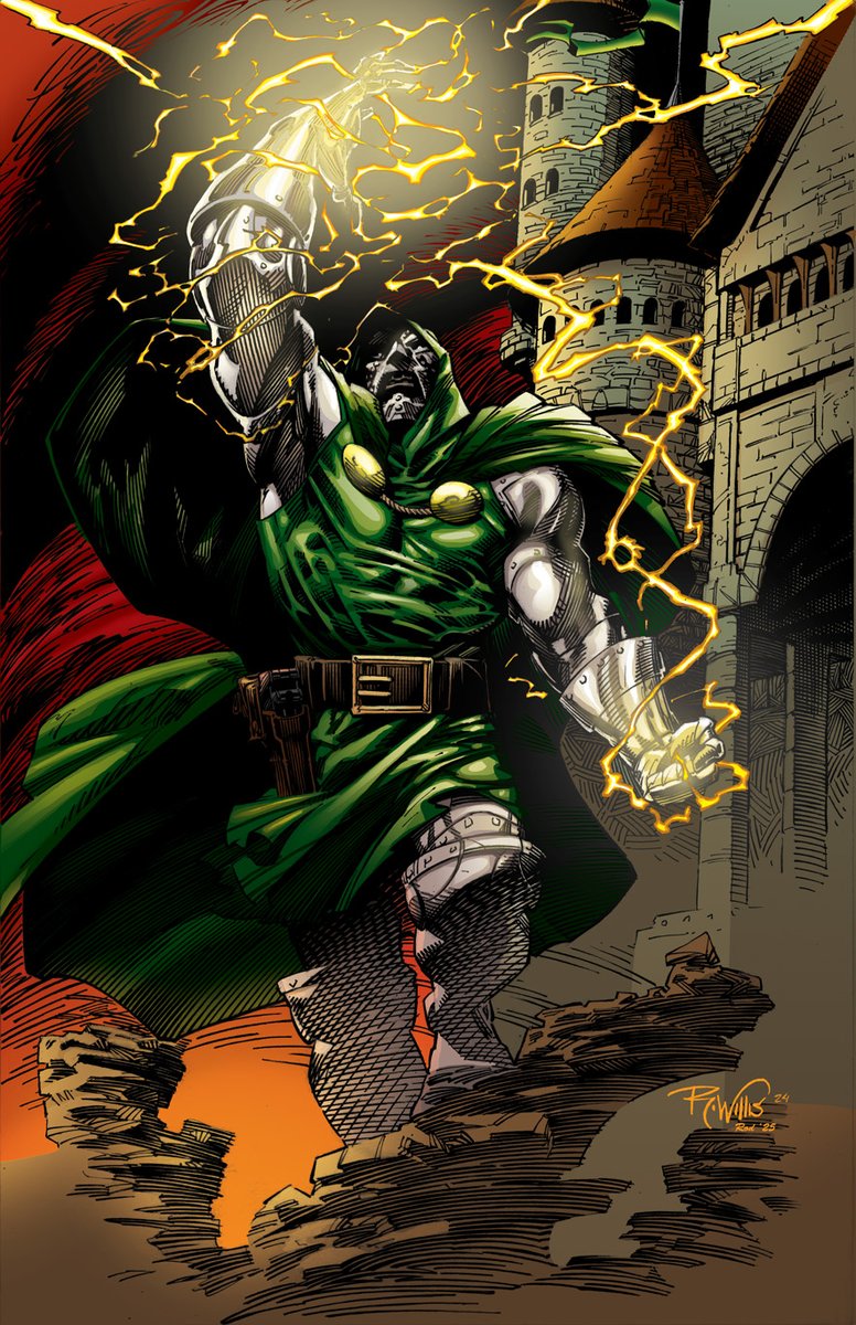 rodpiolho's tweet image. Doctor Doom by @WillisWho and my usual tentative just-for-fun colors.