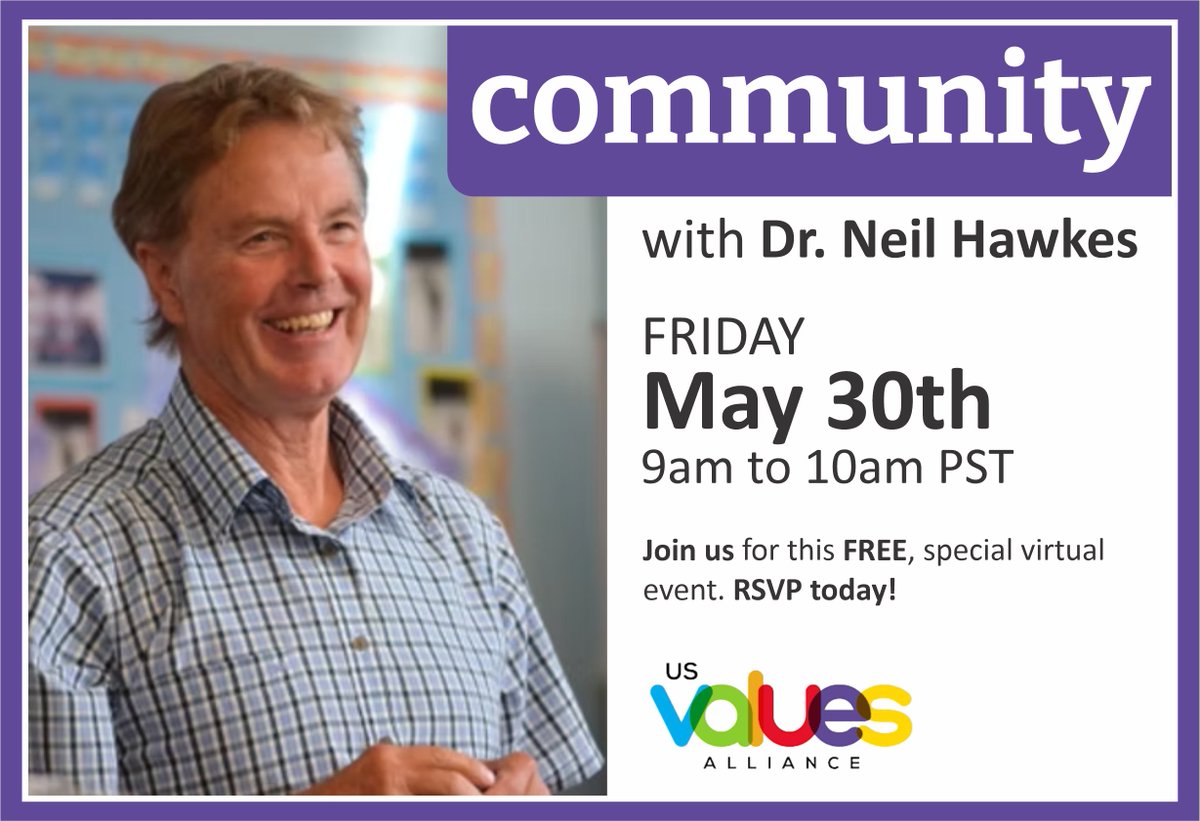 Community is one of our 6 Values for 2025.  Neil is the founder of Values-based Education(VbE), which is a whole school philosophy     Join us  usvaluesalliance.com/event/communit…
