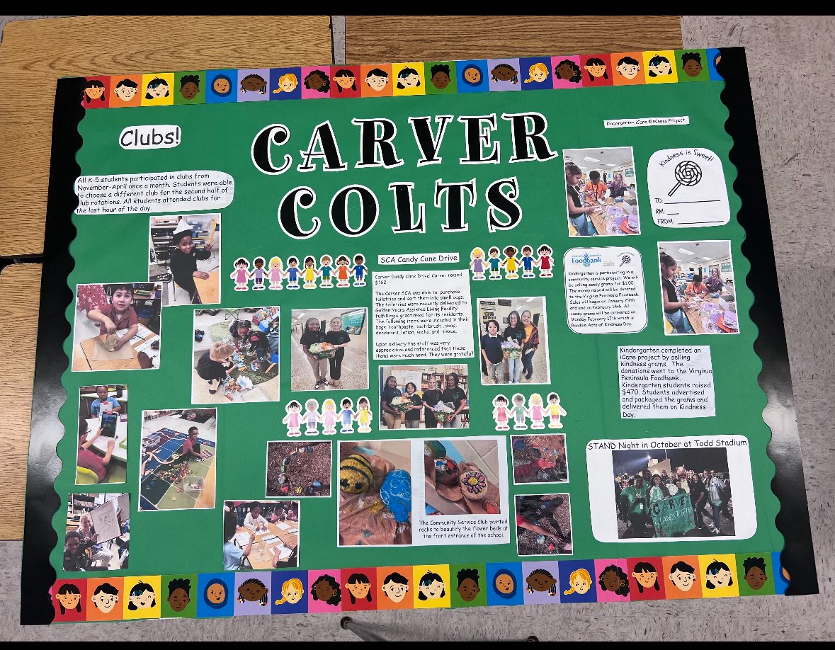 On Wednesday, 5 of our Colts represented Carver at the 2025 Newport News Star Award. The STAR (Students Taking Action and Responsibility) The Elementary STAR Awards will recognize the works of service performed by the collective body of each school. Great job Colts! 💚⭐️⭐️
