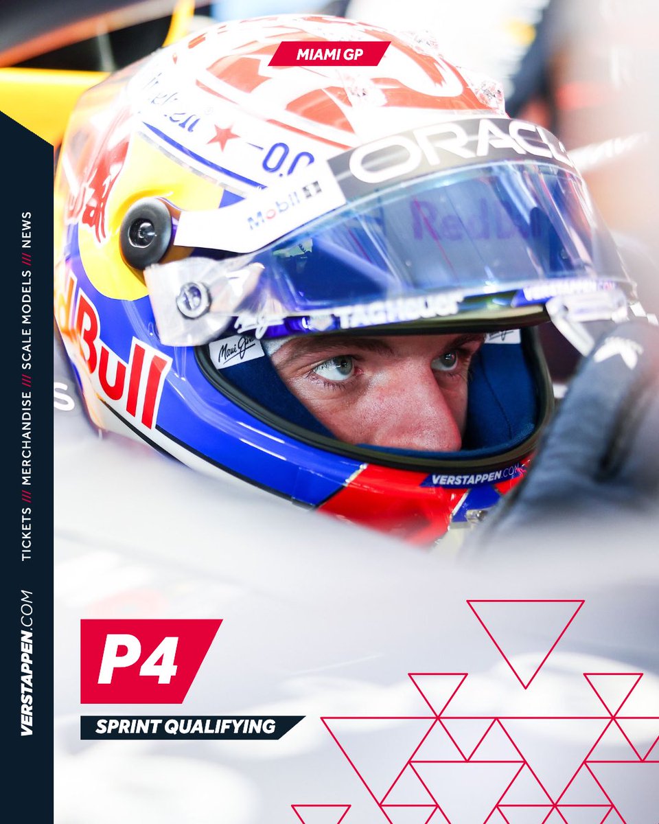 Max Verstappen (@verstappencom) on Twitter photo P4 in Sprint Qualifying, second row on the grid for the Sprint πͺ
#MiamiGP #KeepPushing P4 in Sprint Qualifying, second row on the grid for the Sprint πͺ
#MiamiGP #KeepPushing