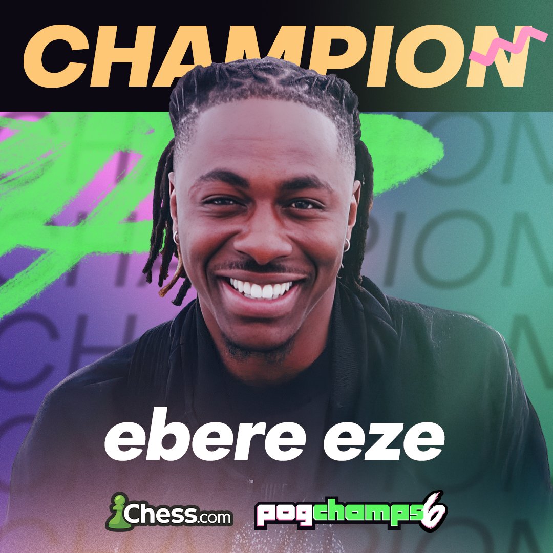 Congratulations to Ebere Eze for winning PogChamps 6! 🏆

The Premier League star won without dropping a single game in the bracket stage. Multi-sport athlete! 👏🥳
