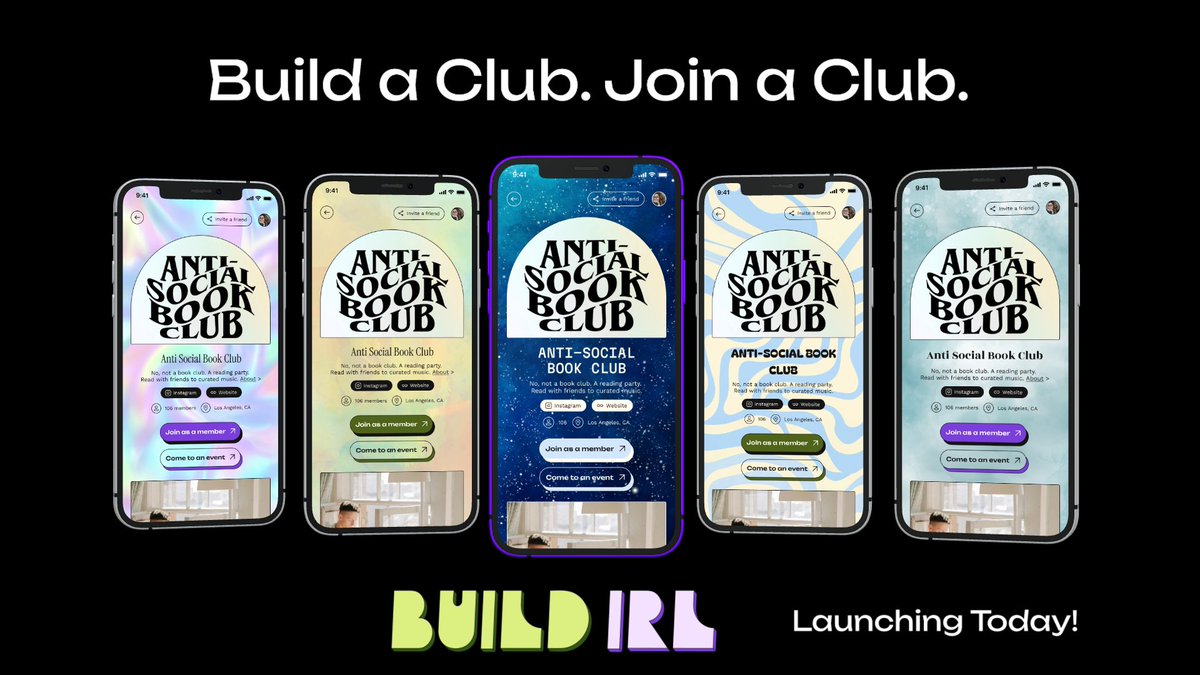 build_irl's tweet photo. BIG NEWS: Our app just dropped!
You can now start your own club → https://t.co/hzaTfK69eS

✨ Make a vibey club page
 👯‍♀️ Rally your crew &amp; collect dues
 🧰 Manage members with ease

Ready to roll? Build! Build! Build! https://t.co/M6CTqEe11x