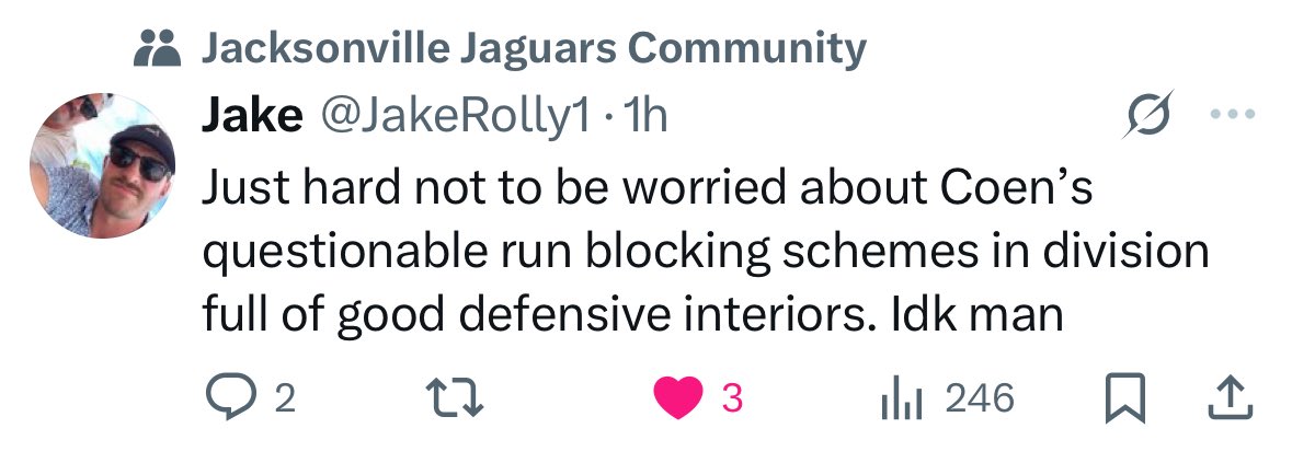 Huge for the Jags community. A voice that needs to be heard <a href="/JakeRolly1/">Jake</a>