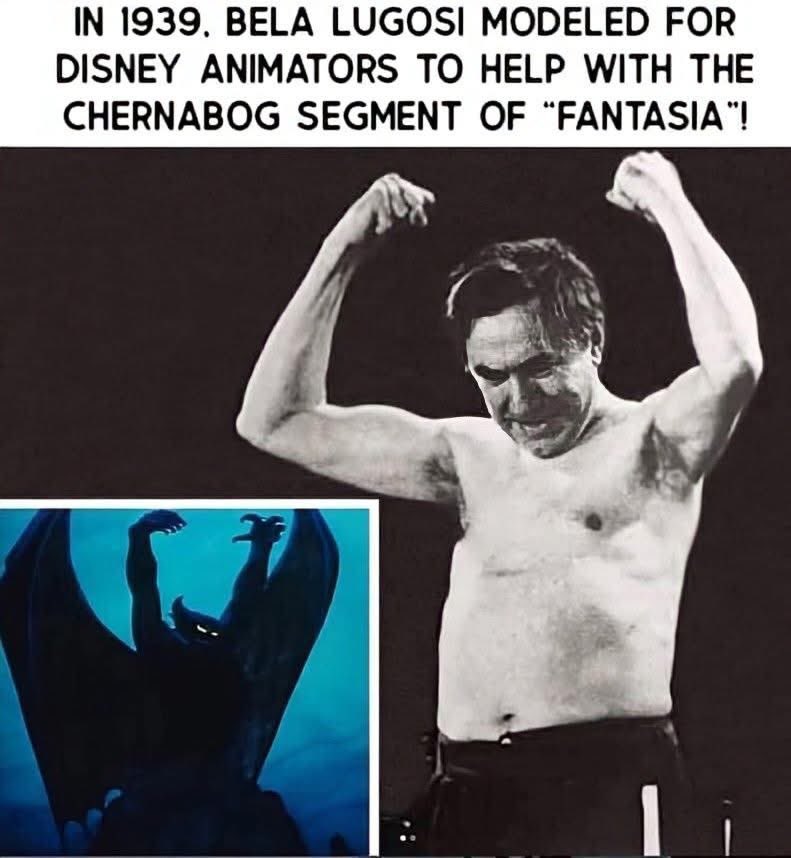 HorrorHammer1's tweet photo. The only known image of Bela Lugosi modeling for the character Chernabog in Disney's “Fantasia’ https://t.co/avPxb6BHuU