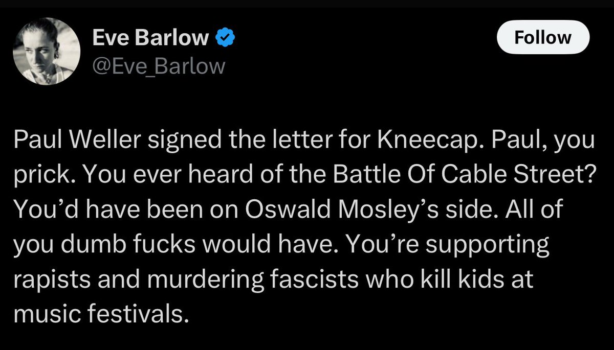 Fartlow is going mad about rape, murder and the killing of children. Please, God, nobody tell her what Israel is known for.