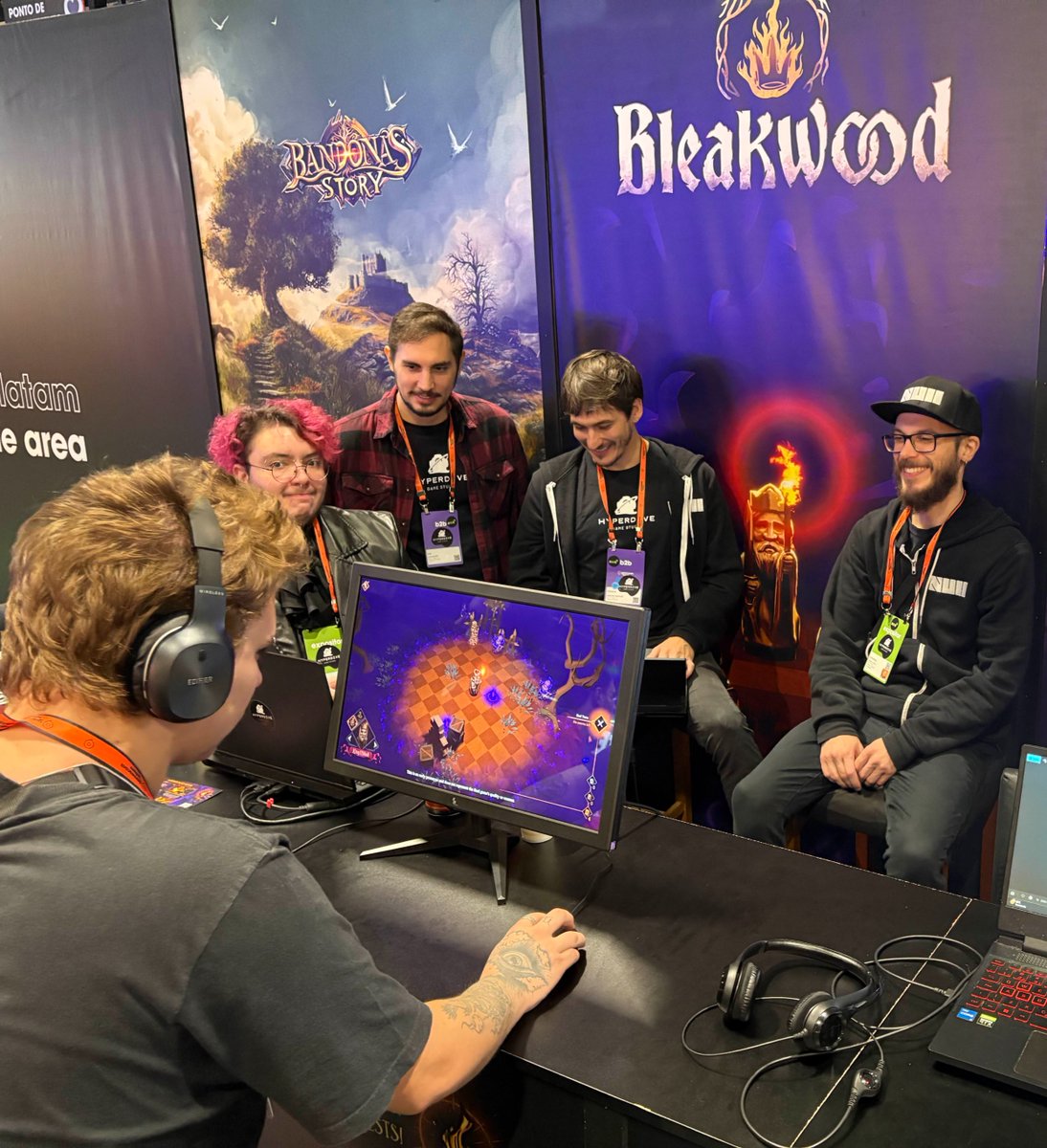 HyperDiveStudio's tweet image. We’re here at #gamescomlatam!! Stop by booth #I02 to get ensnared into the twisted world of Bleakwood 😈