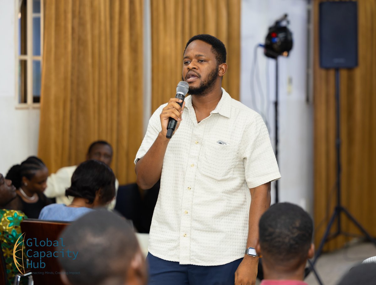 gcapacityhub's tweet image. Check out @Whispa2me_, an AI-powered mobile app addressing mental health issues. Thank you, MacBeth Yakuba, for sharing this emerging technology at the AI &amp;amp; Emerging Technologies Conference 2025, UPSA - Accra.