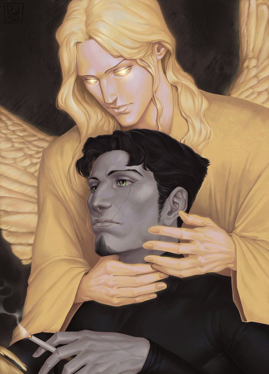 My wife's <a href="/Naste16_art/">Naste16 art | Commissions open! |</a> and mine original characters. We have STRONG brainrot about them 🫠

#originalcharacterart