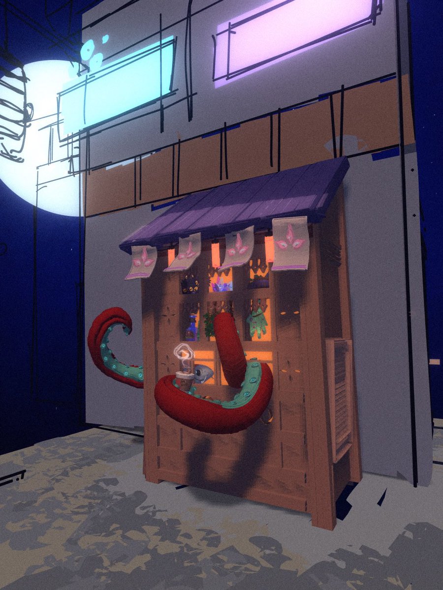 MirilionA's tweet image. Yokai vending machine #feather3d