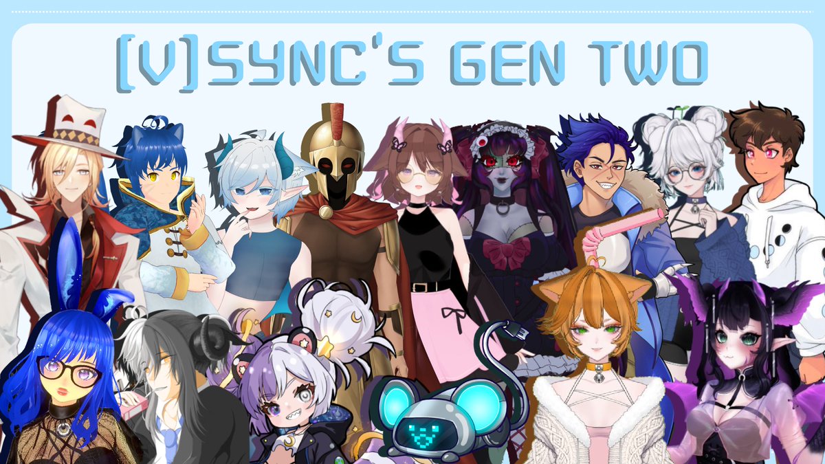 vsyncvt's tweet image. [V]SYNC'S GENERATION TWO IS HERE!

To keep up with our new cast of characters, feel free to join our discord! We'll be releasing more information very soon!