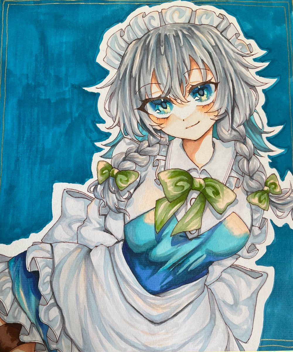 十六夜咲夜 「色紙オークション用の咲夜さん#東方Project #十六