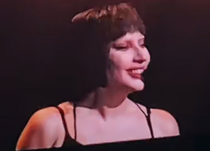 allurequinn's tweet photo. lady gaga getting emotional with the amount of love fans in brazil is giving her during her rehearsals😭 https://t.co/hGy9h4iJgL