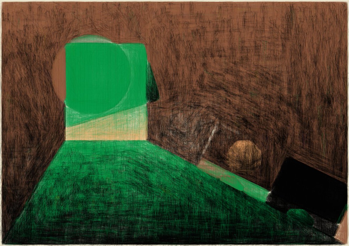 gingersven (@gingersven) on Twitter photo Today concluded <a href="/williamapan/">William Mapan</a>'s Sketchbook B. My piece was generated on the final morning. The Sisyphean boulder rolling back down the mountain. Representing the unending task of picking a favorite, only to be outdone in the next generation. Today concluded <a href="/williamapan/">William Mapan</a>'s Sketchbook B. My piece was generated on the final morning. The Sisyphean boulder rolling back down the mountain. Representing the unending task of picking a favorite, only to be outdone in the next generation.