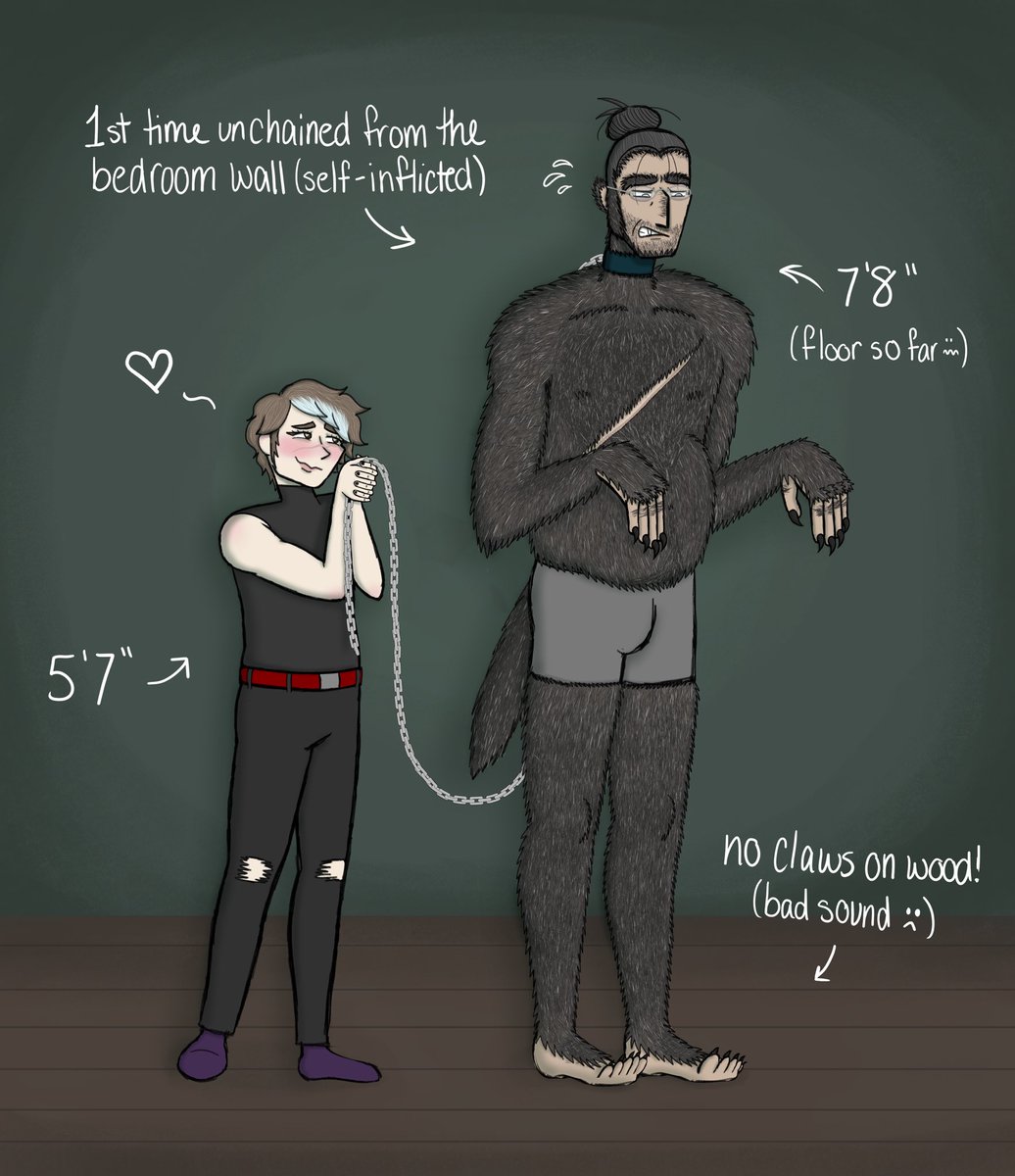 AnnikaALaMode's tweet photo. world’s most uncomfortable and paranoid lycanthrope &amp; his partner who’s *discovering something new* about themself 

(the nepherits are vampire-coded, so obvi the humans must be werewolf-coded) https://t.co/lE6FqF22mU