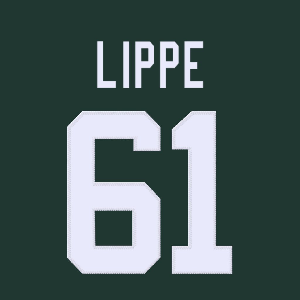 nfl_jersey_num's tweet photo. Green Bay Packers OL J.J. Lippe (@jjlippe_) is wearing number 61. Last assigned to Lecitus Smith. #GoPackGo https://t.co/KEywIWuEKk