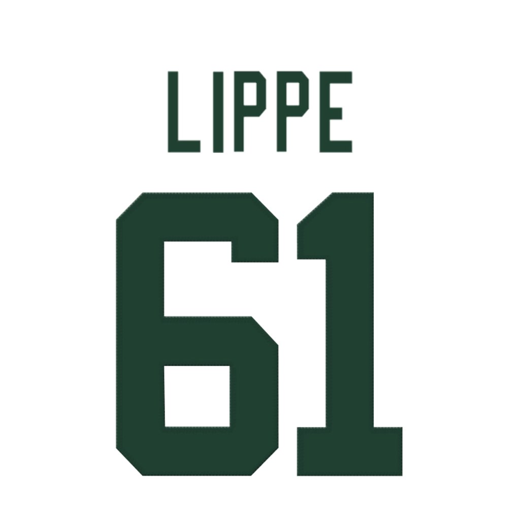 NFL Jersey Numbers (@nfl_jersey_num) on Twitter photo Green Bay Packers OL J.J. Lippe (<a href="/jjlippe_/">J.J. Lippe</a>) is wearing number 61. Last assigned to Lecitus Smith. #GoPackGo Green Bay Packers OL J.J. Lippe (<a href="/jjlippe_/">J.J. Lippe</a>) is wearing number 61. Last assigned to Lecitus Smith. #GoPackGo