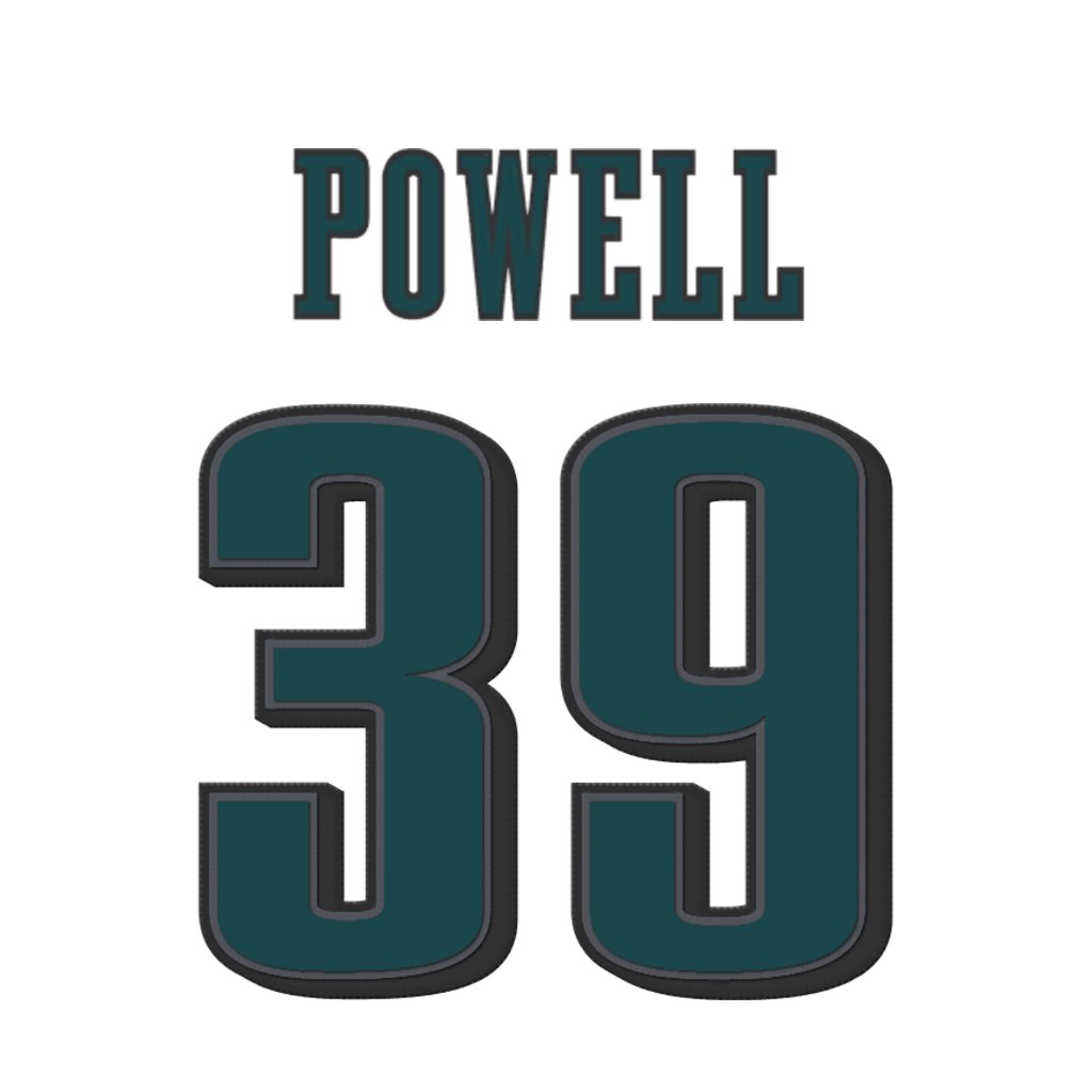 NFL Jersey Numbers (@nfl_jersey_num) on Twitter photo Philadelphia Eagles RB ShunDerrick Powell (<a href="/ShunDPowell7/">ShunDerrick Powell</a>) is wearing number 39. Currently shared with A.J. Woods. #FlyEaglesFly Philadelphia Eagles RB ShunDerrick Powell (<a href="/ShunDPowell7/">ShunDerrick Powell</a>) is wearing number 39. Currently shared with A.J. Woods. #FlyEaglesFly