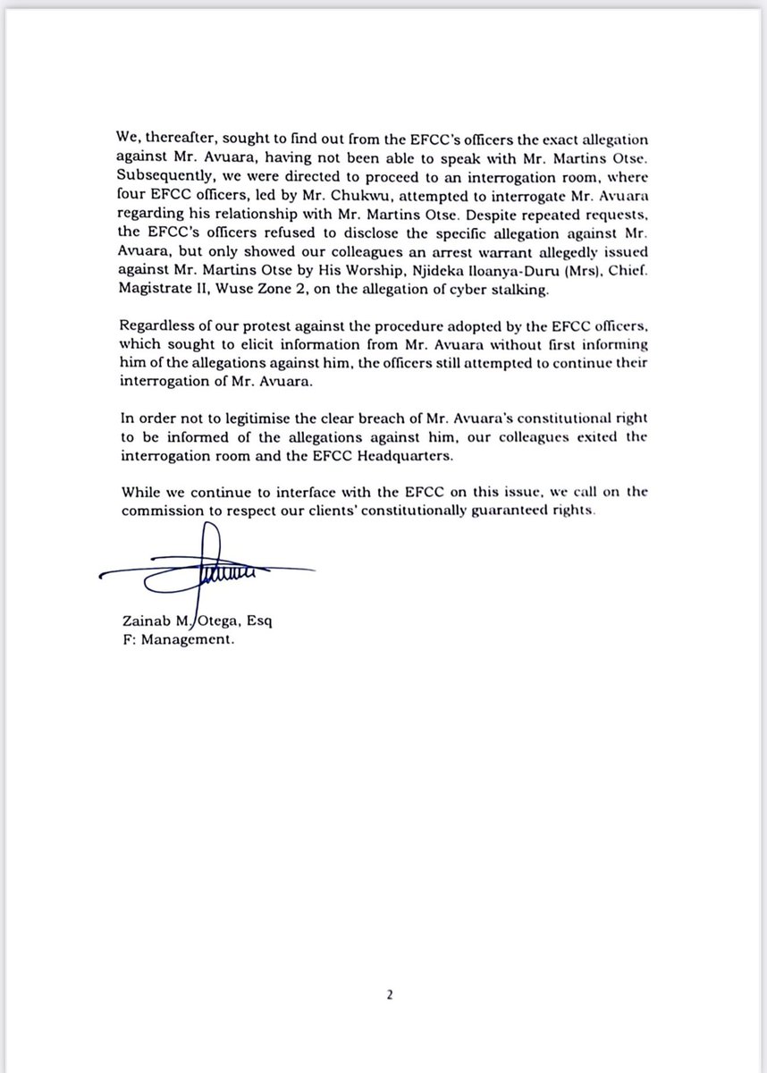 adeyanjudeji's tweet photo. PRELIMINARY STATEMENT ON THE ARREST OF MR. MARTINS VINCENT OTSE (AKA VERY DARK BLACK MAN) AND MR. STEVEN AVUARA (AKA C-PACK) BY OFFICERS OF THE ECONOMIC AND FINANCIAL CRIMES COMMISSION. https://t.co/j8zNthDCEF