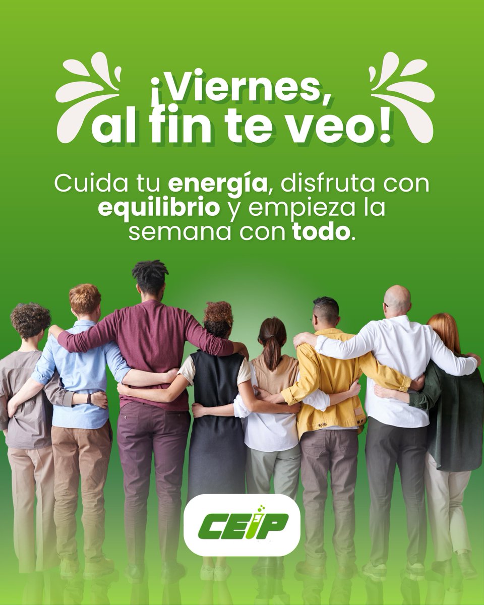 Ceip15's tweet photo. ¡Viernes, al fin te vemos! El cuerpo lo sabe y la mente lo agradece.

En CEIP te recordamos que el descanso también es parte del equilibrio. Cuida tu energía, disfruta con conciencia y prepárate para iniciar una nueva semana.

#CEIPContigo #EquilibrioYSalud #CuidarteEsClave https://t.co/xslm9lAWHY
