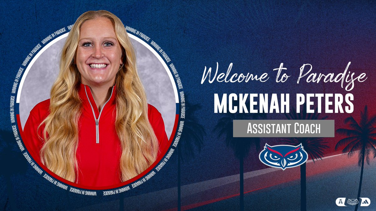 Florida Atlantic Women’s Basketball (@fauwbb_hoops) on Twitter photo Join us in welcoming <a href="/CoachPeters34/">McKenah Peters</a> to Paradise as one of our new assistant coaches!
📰 bit.ly/4jFeORm
#WIP🏝️ Join us in welcoming <a href="/CoachPeters34/">McKenah Peters</a> to Paradise as one of our new assistant coaches!
📰 bit.ly/4jFeORm
#WIP🏝️