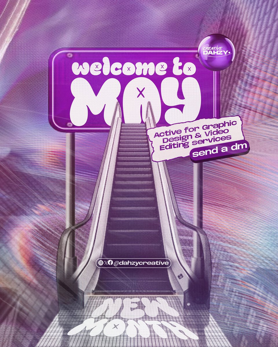 dahzy_creative's tweet photo. WELCOME TO THE 5TH MONTH🥳
Wishing you a great elevation of opportunities and growth.

📌Let's bring your vision to life with stunning graphic designs and captivating video edits.

 #newmonth #graphicdesign #videoediting https://t.co/XAMb3DdHB6