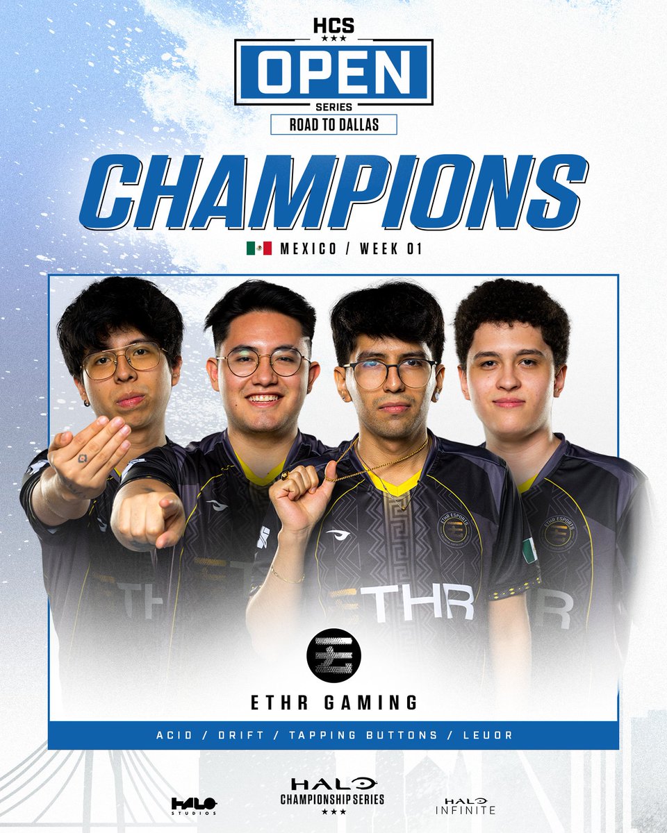 Halo Esports (@hcs) on Twitter photo Team <a href="/ETHRGaming/">ETHR GAMING</a> remains on top in Mexico ahead of this weekend's #HCSDallas25 Qualifier π²π½π
#HCSOpenSeries Team <a href="/ETHRGaming/">ETHR GAMING</a> remains on top in Mexico ahead of this weekend's #HCSDallas25 Qualifier π²π½π
#HCSOpenSeries