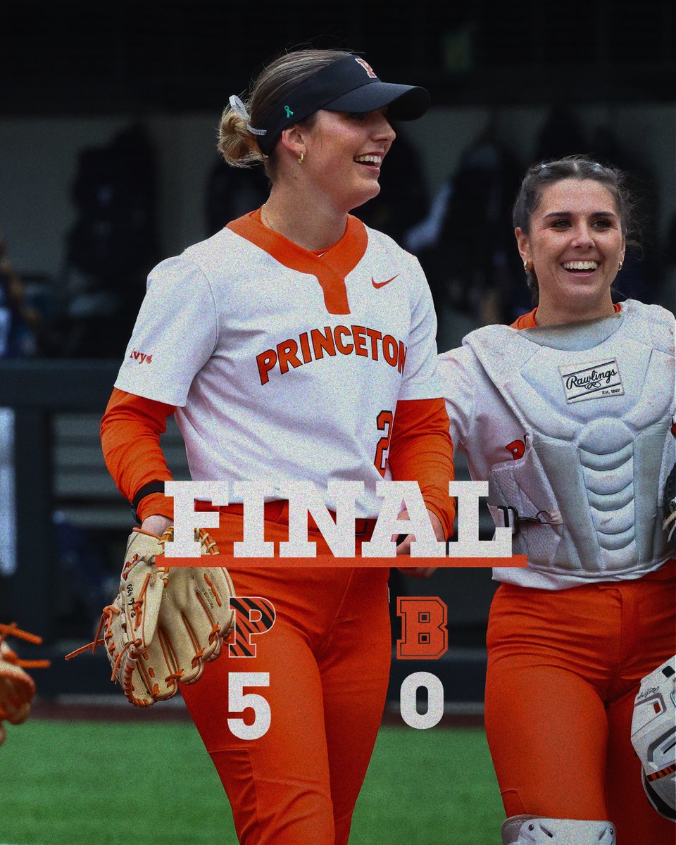 FINAL | Princeton 5, Brown 0

HOME NEXT WEEKEND! 

The <a href="/IvyLeague/">Ivy League</a> tournament is back at Princeton for the third straight year!

Brielle Wright deals a two-hit, no-walk, seven-K shutout to clinch us the outright Ivy title!