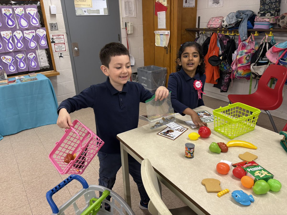 Ended our financial literacy unit with some shopping fun! <a href="/transfigtcdsb/">Transfiguration of Our Lord</a>
