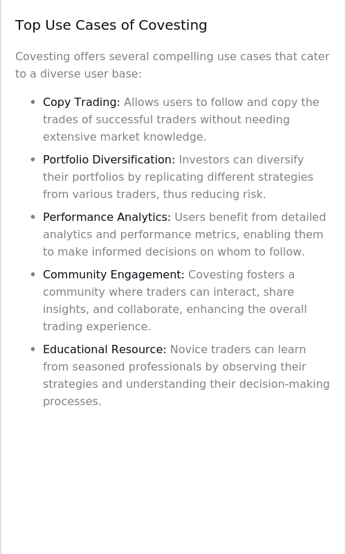 botsfolio's tweet image. See Covesting&apos;s bigger picture! 🖼️ This image unveils its growing range of $COV use cases and applications. The future is being built! @Covesting #Crypto #Covesting #Investing #Trading