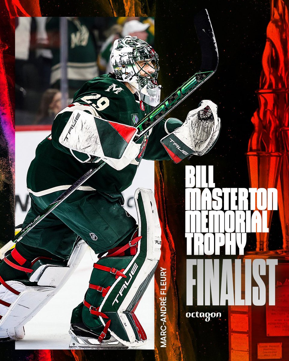 Marc-Andre Fleury is a finalist for the Bill Masterton Memorial Trophy. 🏆🌸