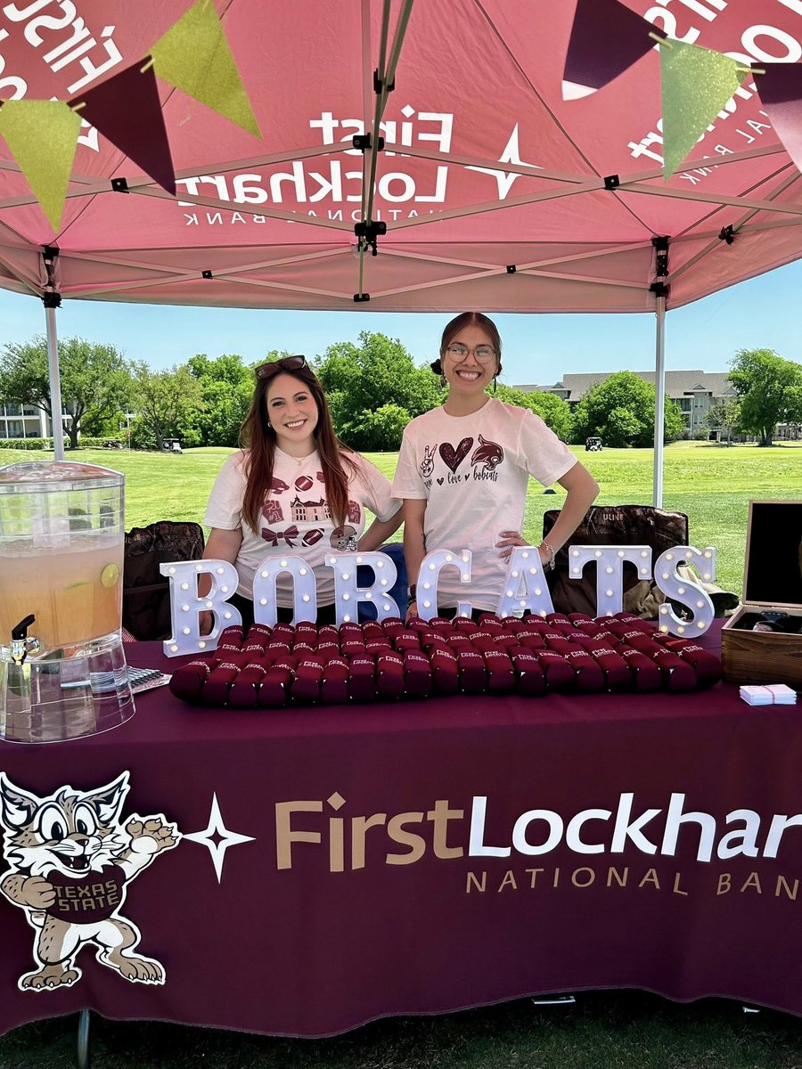 FirstLockhart's tweet photo. ⛳️ First-Lockhart National Bank proudly served as the title sponsor for the 2nd Annual GJ Kinne Invitational, supporting NIL opportunities for Texas State Football student-athletes.
A big thank you to everyone who visited our booth — our Palomas were a crowd favorite! 🏌️♂️ https://t.co/D8zOrxDqei