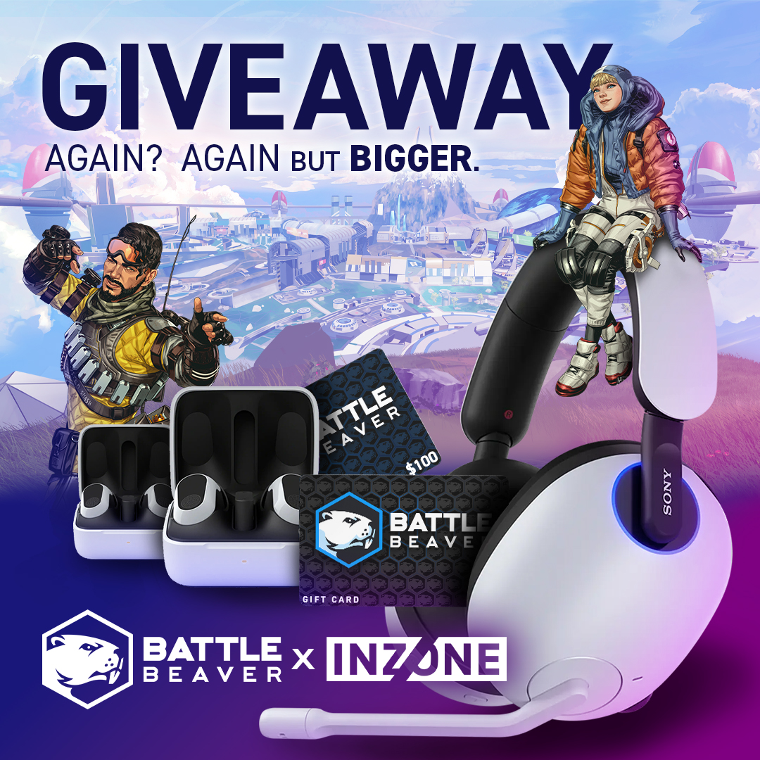 Battle Beaver (@battlebeaver) on Twitter photo For Day 2 of the 2025 <a href="/PlayApexEsports/">Apex Legends Esports</a> (ALGS) Open we're running a giveaway AGAIN!
Retweet and enter our Day 2 Giveaway for a chance to win gear from <a href="/INZONEbySony/">Sony | INZONE</a> and gift cards for your next controller!
➡️battlebeaver.gg/algsgiveaway
Visit our booth in person and check out our For Day 2 of the 2025 <a href="/PlayApexEsports/">Apex Legends Esports</a> (ALGS) Open we're running a giveaway AGAIN!
Retweet and enter our Day 2 Giveaway for a chance to win gear from <a href="/INZONEbySony/">Sony | INZONE</a> and gift cards for your next controller!
➡️battlebeaver.gg/algsgiveaway
Visit our booth in person and check out our