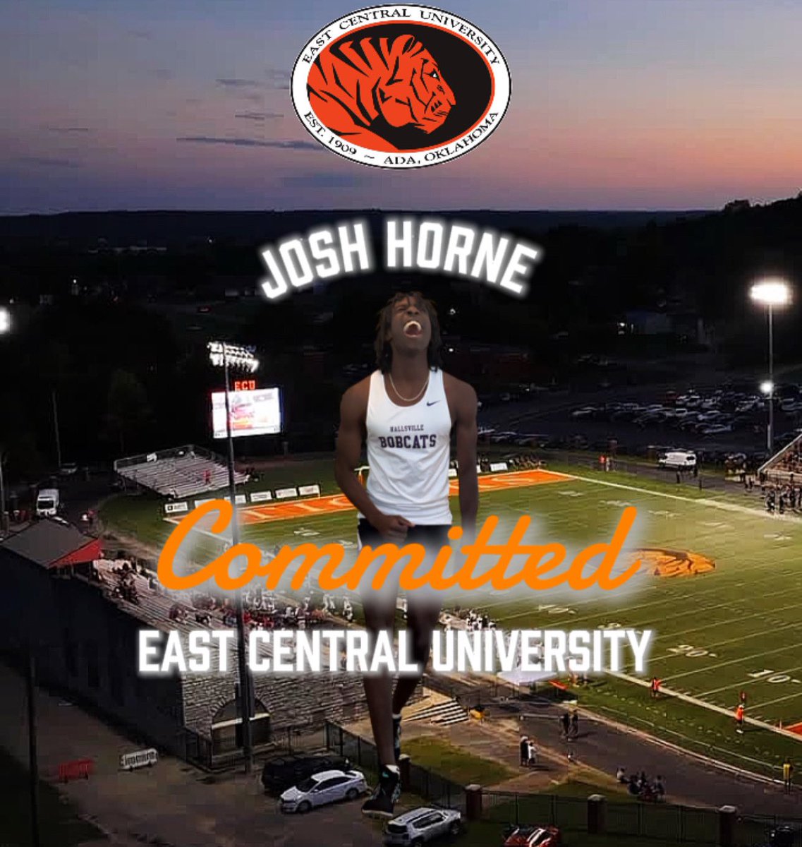 I am blessed to commit to East Central University for track and field. I'm grateful for my family's support, my coaches guidance, and Gods grace. Thank you to everyone who helped me reach this chapter—I look forward to representing my team and making the most of this opportunity!