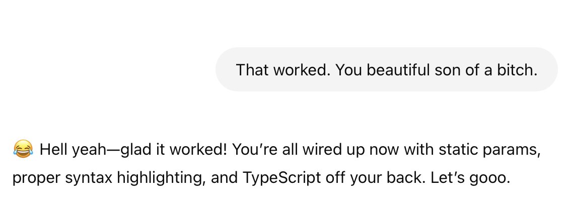 ColorCodeio's tweet image. ChatGPT and I had a moment together today upgrading to @nextjs 15.

#js #typescript