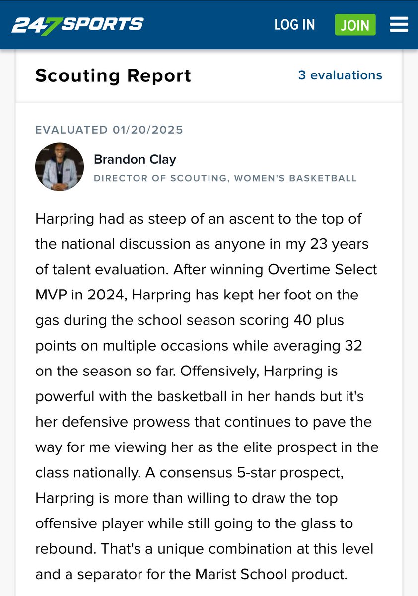 B r a n d o n C l a y (@brandonclaypsb) on Twitter photo Brandon Clay Scouting | Powered by <a href="/brandonclaypsb/">B r a n d o n C l a y</a> & <a href="/CBSSports/">CBS Sports</a> | <a href="/247Sports/">247Sports</a>
โThe Best Evals in ๐.โ
โ26 PG Kate Harpring of SAS Black /// Marist School (GA) is officially visiting Vanderbilt this weekend.
MY 247 ARTICLES (VIP) โก๏ธโก๏ธ 247sports.com/user/brandonclโฆ Brandon Clay Scouting | Powered by <a href="/brandonclaypsb/">B r a n d o n C l a y</a> & <a href="/CBSSports/">CBS Sports</a> | <a href="/247Sports/">247Sports</a>
โThe Best Evals in ๐.โ
โ26 PG Kate Harpring of SAS Black /// Marist School (GA) is officially visiting Vanderbilt this weekend.
MY 247 ARTICLES (VIP) โก๏ธโก๏ธ 247sports.com/user/brandonclโฆ