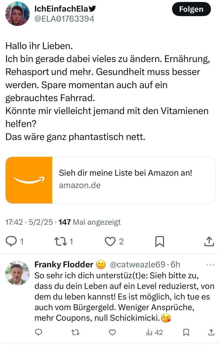‼️

Es ist der Zweite. Es gab vor 3 Tagen Geld und sie bettelt schon 

#Armutsbetroffen #Ichbinarmutsbetroffen #wishlistengel #foodhelper #wishlistengel #armundbesoffen