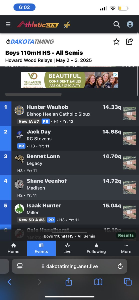 Karst Hunter (@karsthunter7) on Twitter photo Am I seeing this right?!?! Bro <a href="/isaakhunter_/">Isaak Hunter ‘26 WR</a> PR's by half a second in the 110 Hurdles at the Howard Wood Relays running 15.04! Ranked 5th going into finals tomorrow and currently ranked 3rd in the state of SD for Class A. ‼️‼️ Am I seeing this right?!?! Bro <a href="/isaakhunter_/">Isaak Hunter ‘26 WR</a> PR's by half a second in the 110 Hurdles at the Howard Wood Relays running 15.04! Ranked 5th going into finals tomorrow and currently ranked 3rd in the state of SD for Class A. ‼️‼️