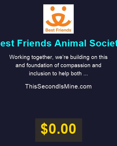 TSIMdotCOM's tweet image. 💝💖 Charity Spotlight: Best Friends Animal Society

Every second claimed sends 50% of the purchase to great causes like @bestfriends 

Thank you 🙏 for the incredible work you do.

#ThisSecondIsMine