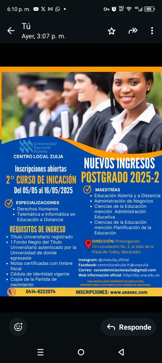 Te invitamos a ser parte de la familia estudiantil UNA