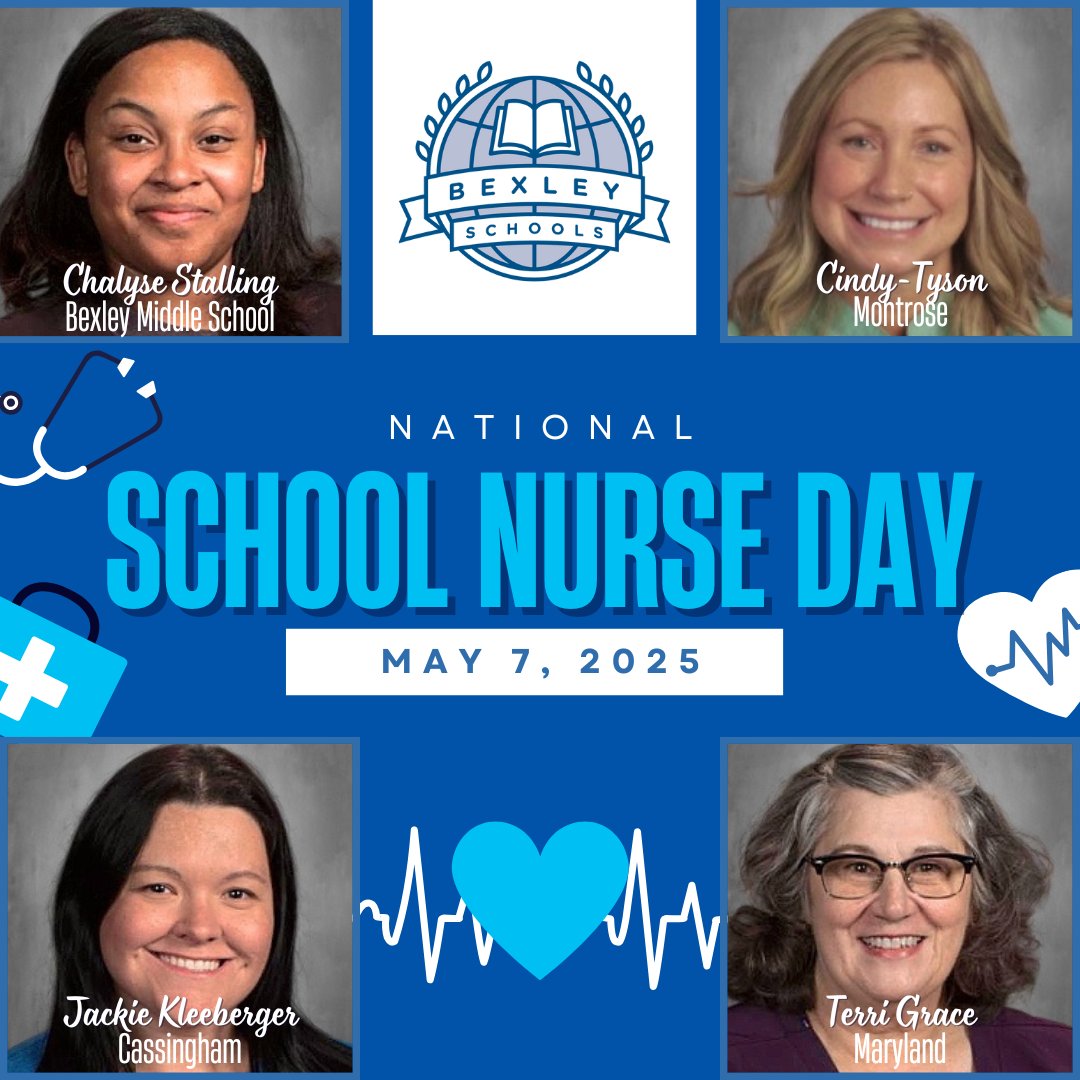 📷 Happy National School Nurse Day! 📷

Today we celebrate our incredible school nurses who care for our students every day—from band-aids and big moments to promoting healthy lifestyles. Thank you for your compassion, care, and dedication! 📷 #BexleyCitySchools #SchoolNurseDay